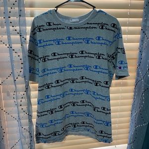 grey all over champion shirt medium